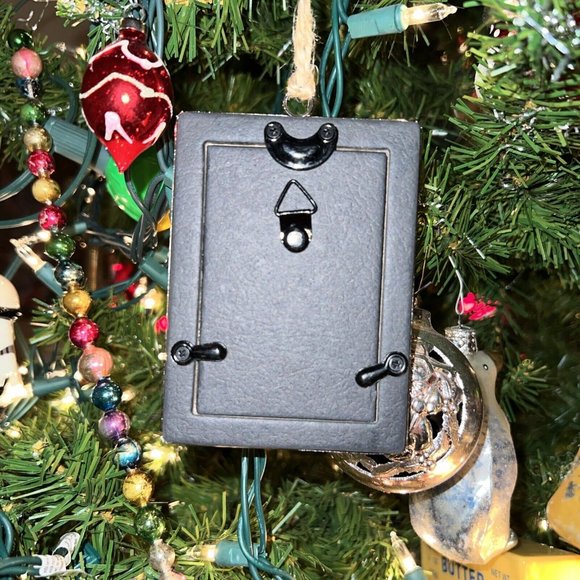 Pottery Barn 2023 Red Rectangle Enamel Frame Christmas Ornament New With Tags - Picture 4 of 5